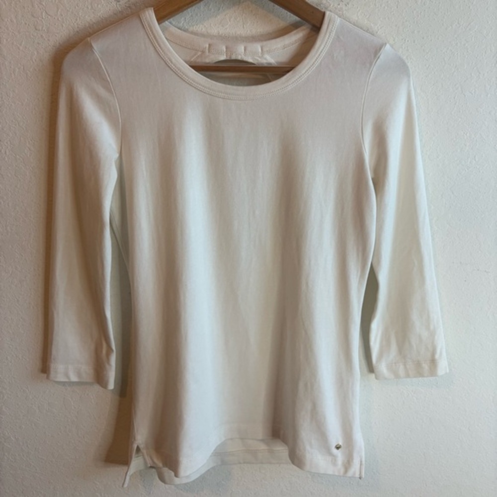 Kate Spade Classic 3/4 Sleeve Top With Open Back and Bow Size XS